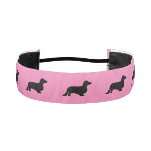 Dachshund Long Hair - Silhouette 1 Athletic Headband
