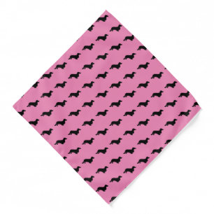 Dachshund Long Hair - Silhouette 1 Bandana