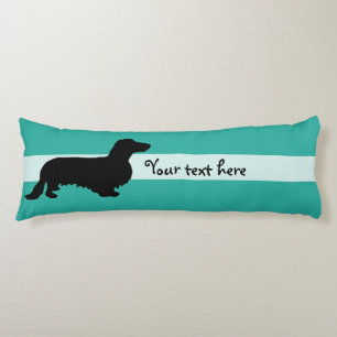 Dachshund Long Hair - Silhouette 1 Body Pillow