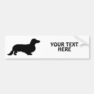 Dachshund Long Hair - Silhouette 1 Bumper Sticker