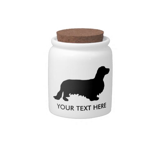 Dachshund Long Hair _ Silhouette 1 Candy Jar