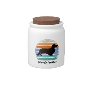 Dachshund Long Hair - Silhouette 1 Candy Jar