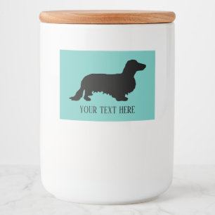 Dachshund Long Hair - Silhouette 1 Food Label