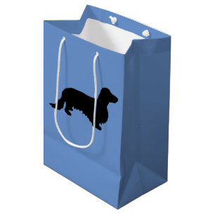 Dachshund Long Hair - Silhouette 1 Medium Gift Bag
