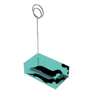 Dachshund Long Hair - Silhouette 1 Place Card Holder