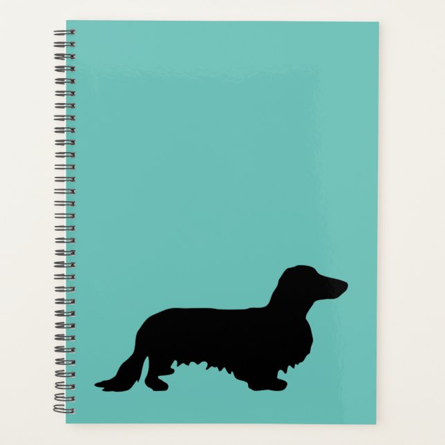 Dachshund Long Hair - Silhouette 1 Planner (Front)