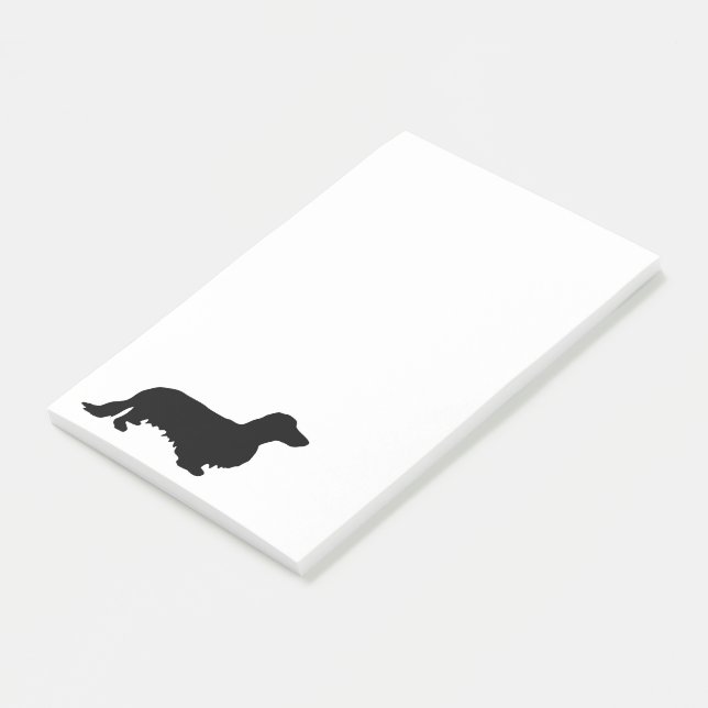Dachshund Long Hair - Silhouette 1 Post-it Notes (Angled)