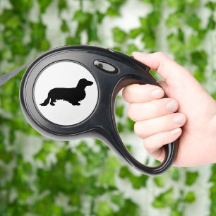 Dachshund Long Hair - Silhouette 1 Retractable Pet Leash