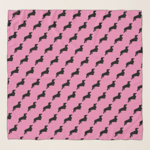 Dachshund Long Hair - Silhouette 1 Scarf
