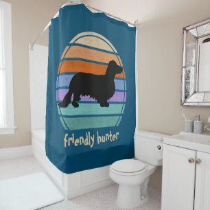 Dachshund Long Hair - Silhouette 1 Shower Curtain