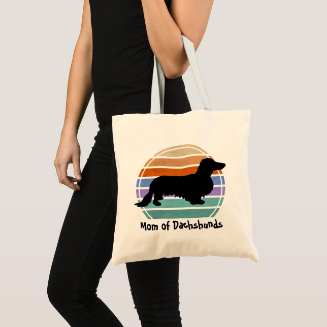 Dachshund Long Hair - Silhouette 1 Tote Bag (Front (Product))