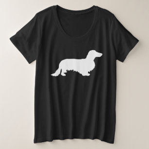 Dachshund Long Hair - Silhouette 2 Plus Size T-Shirt