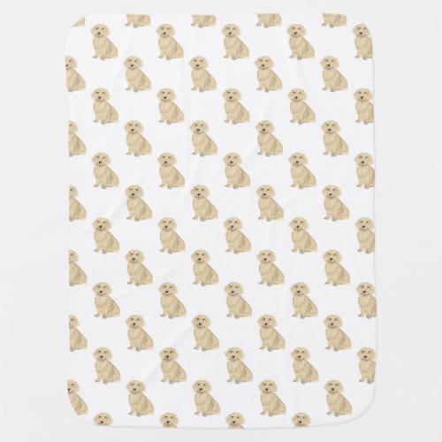 Dachshund Long Haired Cream Fawn Tan Baby Blanket