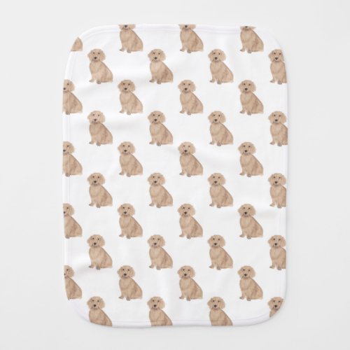 Dachshund Long Haired Red Baby Burp Cloth