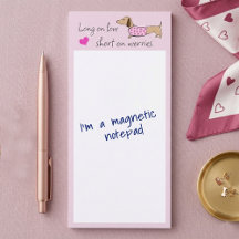 Dachshund Long on Love Short on Worries Notepad  