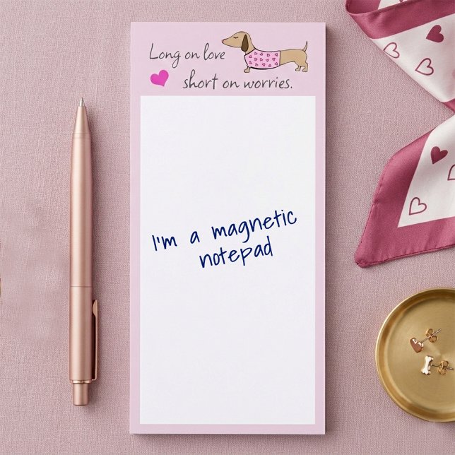 Dachshund Long on Love Short on Worries Notepad   (Dachshund Long on Love Short on Worries Notepad)