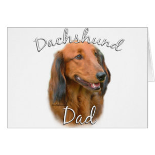 Dachshund (longhaired) Dad 2 Cards