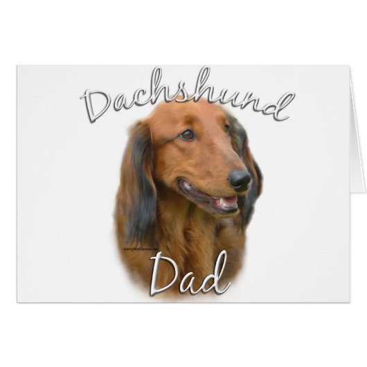Dachshund (longhaired) Dad 2 Cards (Front Horizontal)