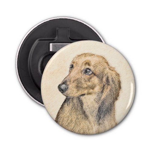 Dachshund Longhaired Painting _ Original Dog Art Bottle Opener