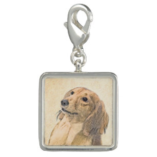 Dachshund (Longhaired) Painting - Original Dog Art Charm