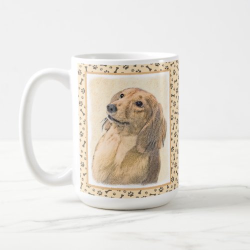 Dachshund Longhaired Painting _ Original Dog Art Coffee Mug