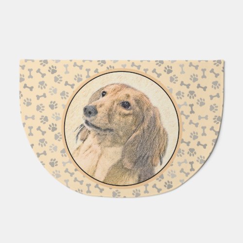 Dachshund Longhaired Painting _ Original Dog Art Doormat