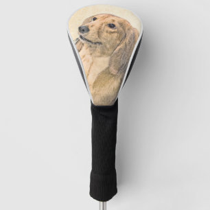 Dachshund (Longhaired) Painting - Original Dog Art Golf Head Cover