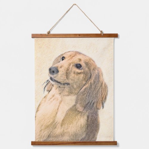 Dachshund Longhaired Painting _ Original Dog Art Hanging Tapestry