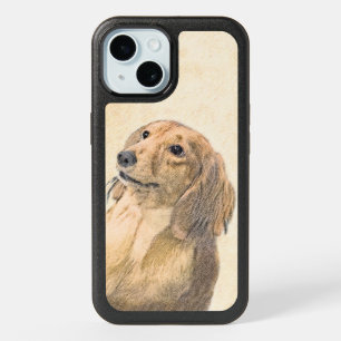 Dachshund (Longhaired) Painting - Original Dog Art iPhone 15 Case