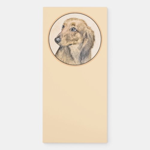 Dachshund Longhaired Painting _ Original Dog Art Magnetic Notepad