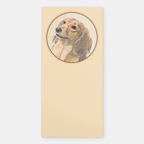 Dachshund Longhaired Painting _ Original Dog Art Magnetic Notepad