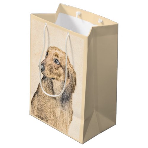 Dachshund Longhaired Painting _ Original Dog Art Medium Gift Bag