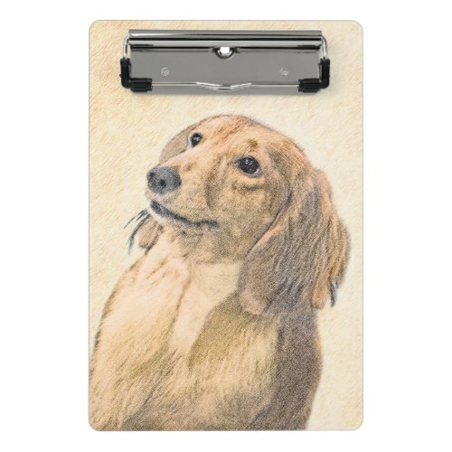 Dachshund Longhaired Painting _ Original Dog Art Mini Clipboard