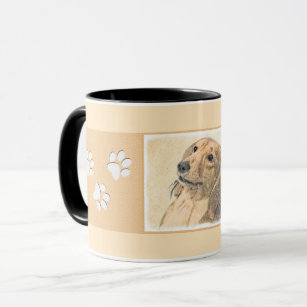 Dachshund (Longhaired) Painting - Original Dog Art Mug