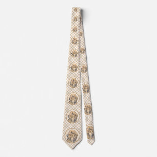 Dachshund (Longhaired) Painting - Original Dog Art Neck Tie