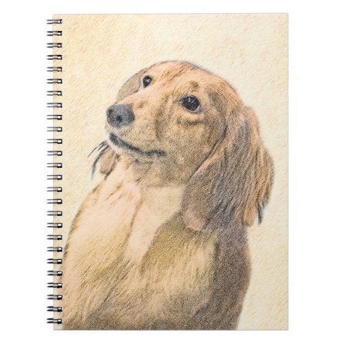 Dachshund Longhaired Painting _ Original Dog Art Notebook
