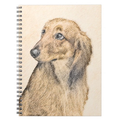 Dachshund Longhaired Painting _ Original Dog Art Notebook