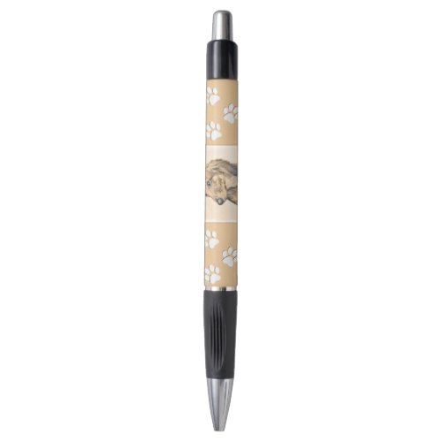 Dachshund Longhaired Painting _ Original Dog Art Pen