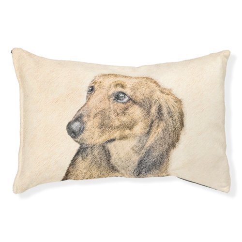 Dachshund Longhaired Painting _ Original Dog Art Pet Bed