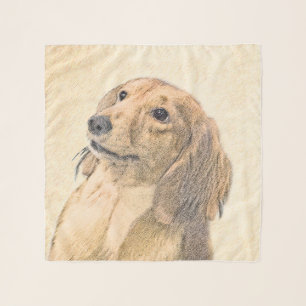 Dachshund (Longhaired) Painting - Original Dog Art Scarf