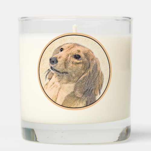 Dachshund Longhaired Painting _ Original Dog Art Scented Candle