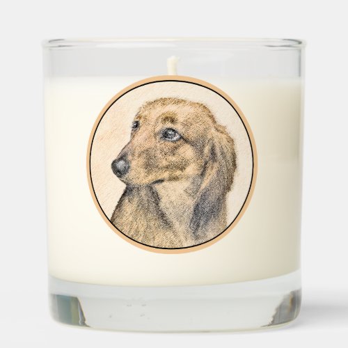Dachshund Longhaired Painting Original Dog Art Scented Candle