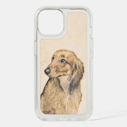 Dachshund Longhaired Painting _ Original Dog Art iPhone 15 Case