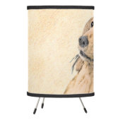 Dachshund (Longhaired) Painting - Original Dog Art Tripod Lamp (Left)