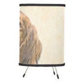 Dachshund (Longhaired) Painting - Original Dog Art Tripod Lamp (Right)