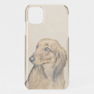 Dachshund (Longhaired) Painting - Original Dog Art iPhone 11 Case