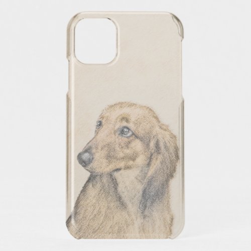 Dachshund Longhaired Painting _ Original Dog Art iPhone 11 Case