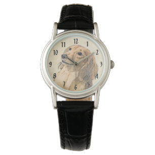 Dachshund (Longhaired) Painting - Original Dog Art Watch