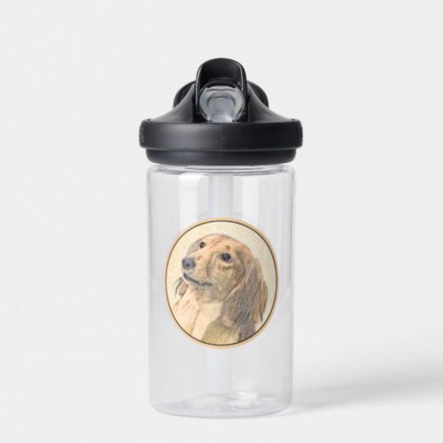 Dachshund Longhaired Painting _ Original Dog Art Water Bottle