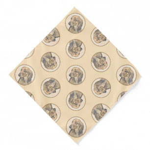 Dachshund Longhaired Red Painting Original Dog Art Bandana